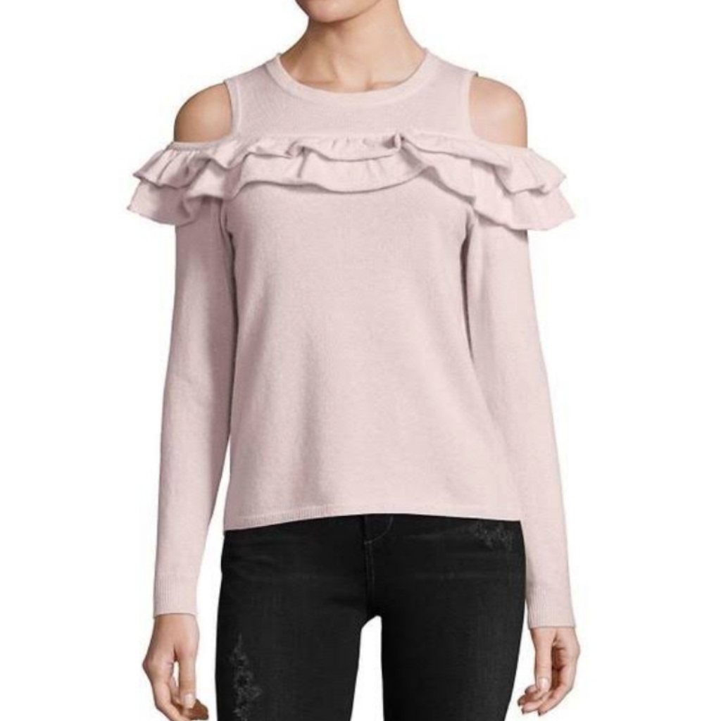 Saks Fifth Avenue Soft Pink Cashmere Sweater - Sm